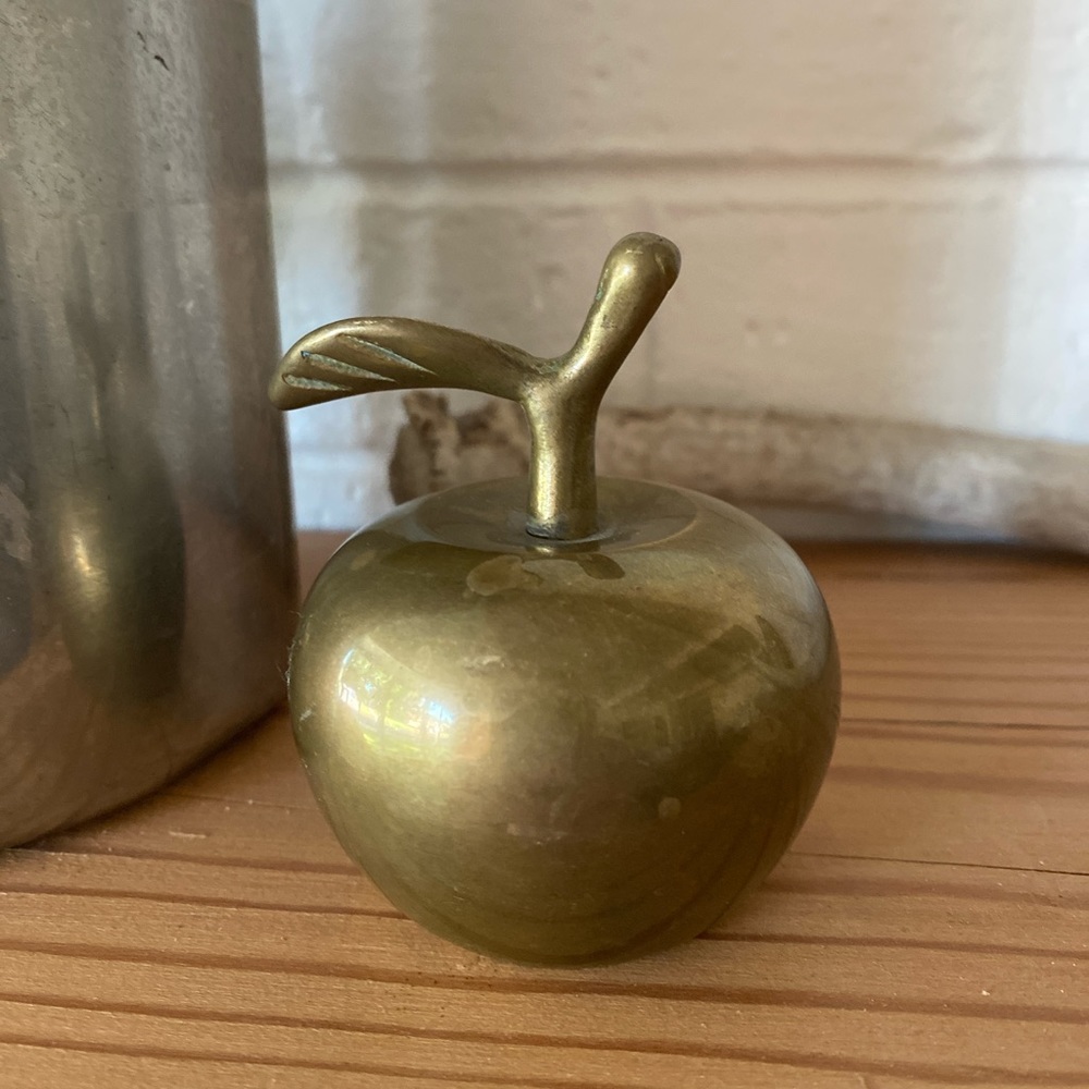 VINTAGE Brass Apple Bell